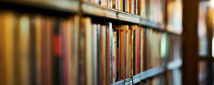 Books on a bookshelf