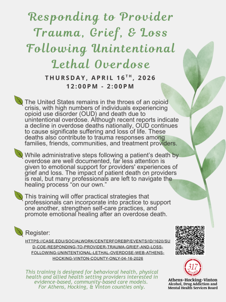 Responding to Provider Trauma, Grief, & Loss Flyer